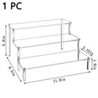 Clear 3 Tier Acrylic Tabletop Display Risers For Figures  Cosmetics   Home Decor