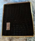Vintage Colibri Gold Tone And Black Leather  Cigarette Case With Lighter