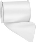 White Double Faced Satin Ribbon  3  X 10 Yards  Solid Fabric Ribbons Roll For We