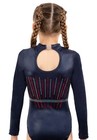 New  Empowe Girls Navy  Gymnastics Competition Leotard By Snowflake Designs