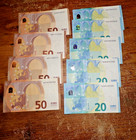  300 Euro s Face  50 And  20 Notes   50 s Ultra-crisp     20 s  Ultra-crisp     
