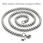 Mendel St Saint Benedict Jesus Crucifix Cross Pendant Necklace Stainless Steel