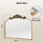 36x30  Gold Vintage Mirror Ornate Baroque Arched Mirror Bathroom Makeup Mirror
