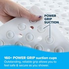 Large Non-slip Shower Mat With Drain Holes  White Square Shower Mat