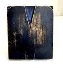 Vintage Large Wood Letter M  m  Letterpress Print Type Unique Font  4 