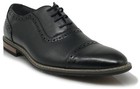 Men s Cap Toe Brogue Dress Shoes Black Leather Derby Oxford Formal Wooden03