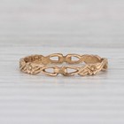 Vintage Floral Band Ring 10k Yellow Gold Small Baby Size 2