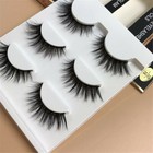 3 6 15 Pairs 100  Real 3d Mink Makeup Cross False Eyelashes Eye Lashes Handmade