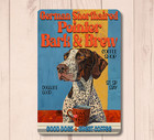 German Shorthaired Pointer Coffee Bar Sign Bark   Brew Dog Funny Metal Tin Decor