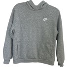 Nike Kids Sportswear Club Fleece Pullover Hoodie Gray Size Xl Sweatshirt Logo