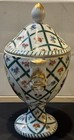 Vintage Royal Europe Continental Porcelain Mantle Urn Lidded Vase Painted Floral