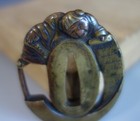 Small Tsuba Guard Kanzan Hermit Brass Samurai Sword Fitting Edo