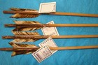 4 Handmade Navajo Arrows W different Or Same Feathers   Stone Chipped Arrowheads
