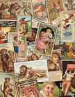 25  Pc Trade Cards   Ads Vintage Style Ephemera For Junk Journal Scrapbook