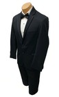 Boys Michael Kors Obsession Black Tuxedo Suit With Flat Front Pants Size 16