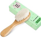 Molylove Baby Hair Brush  Wooden Goat Bristles Hair Brush For Newborns