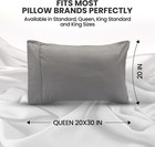 Pillow Covers By  - Queen Size 2-pack     Soft Brushed Microfiber     Perfect For Ho