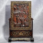 Incredible Large Antique Carved Wood Chinese Asian Table Screen