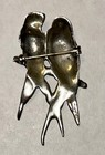 Vintage Sterling Silver Lovebirds Parrot Brooch Pin 10 6g Signed