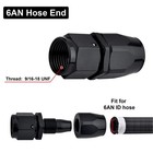 Evil Energy 6an Hose End Fitting Kit Straight 45 90 180 Degree 6an  Black 