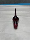 Dark Red Glass Abstract Bottle Stopper 8inch Decanter Stopper Mcm