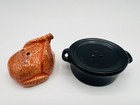 Cracker Barrel Roasted Turkey   Pan Salt   Pepper Shakers  Ceramic  2 5  Length