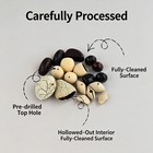 50pcs Natural Nut Shells Hollowed Drilled Diy Wind Chime Craft Making Supplies
