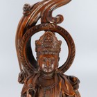 Chinese Exquisite Hand-carved Guanyin Carving Boxwood Statue