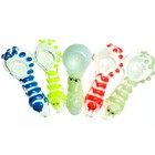 4   Glow In The Dark Scorpion Glass Pipe Hand Spoon Tobacco Smoking Herb Bowl