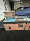 Vtg Pink Wolverine Rite Hite Kids 28    Play Kitchen Set Metal Stove Fridge Sink