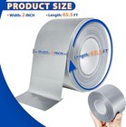 Window Weather Sealing Tape size  2 Inch X 65 Ft Silver