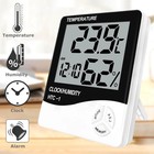 2 Packs Digital Lcd Hygrometer Thermometer Humidity Temperature Alarm Clock