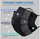 100 50 Pcs Black blu Face Mask Mouth   Nose Protector Respirator Masks Us Seller