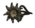 German Wehrmacht Gebirgsj  ger Edelweiss Cap Insignia - Marked