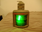 Antique Oil Lamp  Starboard Maritime Lantern  Brass