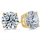 2 Ct  Sparkling Lab-created Diamond Studs In14k Yellow Gold W butterfly Backs