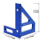Imperial 3d Multi-angle Measuring Ruler 45 90 Degree Aluminum Alloy Woodworking 