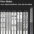 Stainless Steel Chopsticks 5 Pairs Metal Chopsticks Reusable Dishwasher Safe Squ