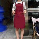 Solid Chef Apron Cooking Kitchen Restaurant Bib Apron With 2 Pocket Usa