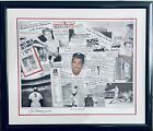 Joe Dimaggio  Yankees  Autographed Framed Robert Stephen Simon Artwork  Legacy