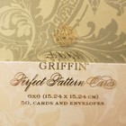 Anna Griffin Perfect Pattern Cards 6 X 6 50 Cards And Envelopes Damask Floral