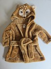 Hudson Baby Girl Fawn Plush Hooded Bath Robe   Plush Faux Fur Swaddle Wrap 0-9