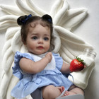 22inch Reborn Toddler Doll Girl Full Body Lifelike Doll Supersoft Silicone Baby