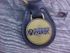 Honda Acura Antique Gold Leather Key Fob Ol Skool Classy Old School Logo Nos