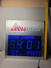 Coors Light Beer Motion Scrolling Message Board Light Up Clock Sign 23 5    X 24