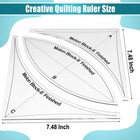 Acrylic Quilt Ruler Set 3 Pc Curve 7 5 X X 0 12 Inches  Transparent
