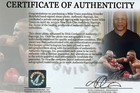 Mike Tyson Autographed 16x20 Punching Evander Holyfield Asi Proof