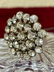Antique Victorian Hatpin Large Shiny Rhinestones 10   