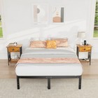 Heavy Duty Platform Bed Frame Sturdy Metal Mattress Foundation Twin Full Queen
