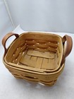 Vintage 1994 Longaberger Sweet Basil Herb Booking Small Woven Basket-signed